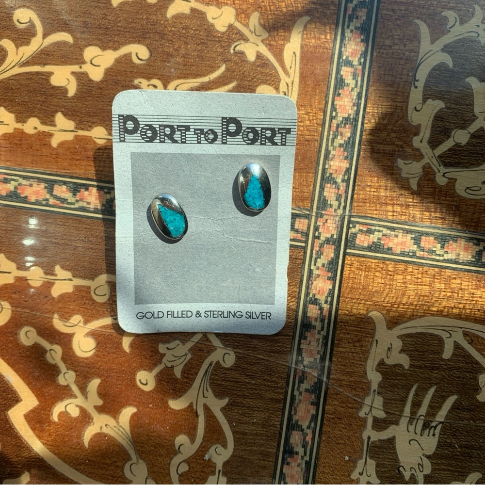 Turquoise and Silver Earrings